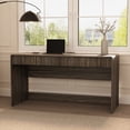 thumbnail image 2 of Novara Contemporary 60" Writing Desk in Jacobean Walnut (2-Drawer), 2 of 8