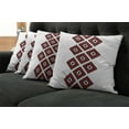 thumbnail image 5 of Ambesonne Tribal Throw Pillow Cover 4 Pack, Zig Zag Aztec Motif, 24", Vermilion and White, 5 of 5