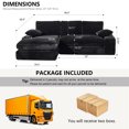 thumbnail image 4 of Living Room Sofas 99*69" Modular Sectional Living Room Sofa Set, Modern Minimalist Style Couch, Upholstered Sleeper Sofa for Living Room, Bedroom, 2 PC Free Combination, Installation-free Sofa, L-Sha, 4 of 27