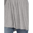 thumbnail image 4 of FASHIONWT Women Plus Size Long Sleeve V-Neck Pleated Flowvy Henley T-Shirt, 4 of 4