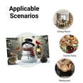 thumbnail image 2 of JOOCAR Winter Snowman with Rabbit and Birds Scene Linen Table Mats Set of 4 for Home Kitchen Table Decor 12x18 inch, 2 of 5