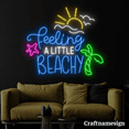 thumbnail image 2 of Craftnamesign Feeling A Little Beachy Neon Sign For Beach Club Shop Restaurant Wall Art, 2 of 4
