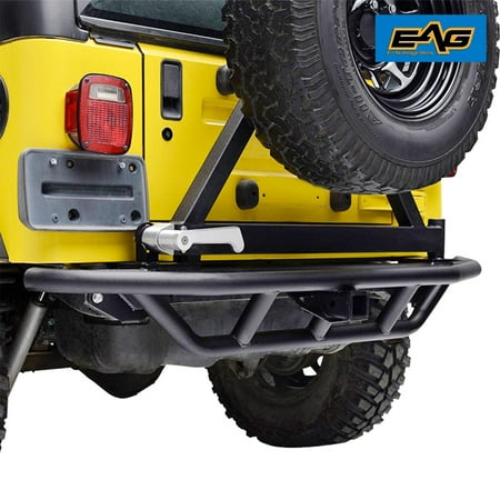 EAG Rear Bumper with Tire Carrier Tubular for 87-06 Jeep Wrangler