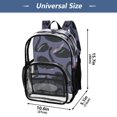 thumbnail image 4 of Large Clear PVC Backpack Heavy Duty See Through Backpack for Adults Work Travel, Black Swan Lake Printed 12L, 4 of 8