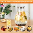 thumbnail image 6 of Glass Pitcher with Lid,1 Gallon Glass Water Pitcher Hot/Cold Water Jug, Juice and Iced Tea Beverage Carafe with Lid (Extra-Wide Mouth), 6 of 8
