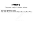 thumbnail image 2 of CMX Rear Disc Brake Rotors and Ceramic Pads Kit for Car Mazda CX-30 MX-30 EV K8C-103125, 2 of 11