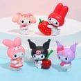 thumbnail image 1 of Conjunto de figuras Kawaii Mini Sanrio, Hello Kitty, Kuromi, dibujos animados, My Melody, Pom, Purin, Pvc, Anime, modelo para decoración de tartas, regalo, 1 of 4