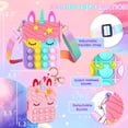 thumbnail image 4 of Aucma Paquete de 2 regalos de unicornios para niñas, juguetes, monedero, cartera, bolso cruzado de unicornio rosa, para niños de 3, 4, 5, 6, 7, 8, 9, 10, 11, 12 años, cumpleaños, regalo de San Valentí, 4 of 4