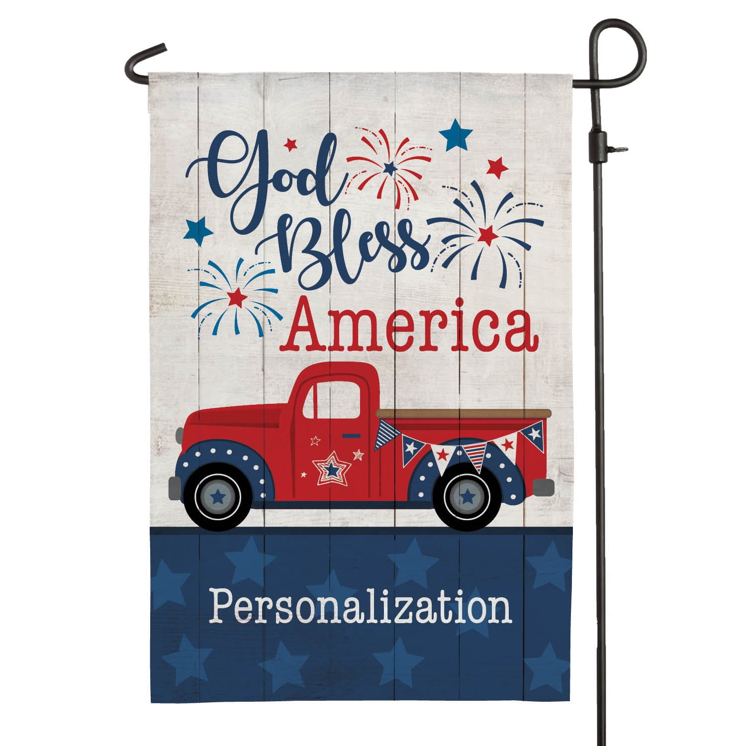 God Bless America Pickup Truck Garden Flag