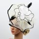 thumbnail image 4 of Diadema de Pelo Floral de Cabello con Plumas Artificiales Estilo Vintaje Joyas para Mujer Señora Beige Soledad Diadema de mujer fascinante, 4 of 9