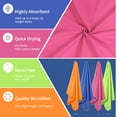thumbnail image 4 of PiccoCasa Microfiber Dry Sand Free Beach Travel Towel 30"x60" Fuchsia, 4 of 7