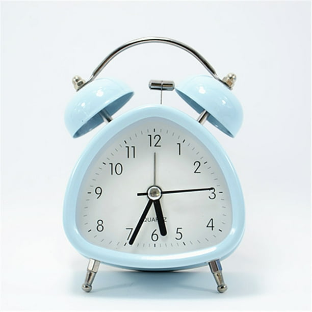 TIMPCV 3 Inch Triangular Retro Analog Alarm Clock, Bedside Alarm Clock