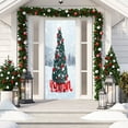 thumbnail image 4 of Peel and Stick Door Mural – Christmas Tree with Presents in Snowy Landscape, Winter Christmas Tree 3D Creative Wooden Door PVC Self-adhesive Sticker, 4 of 15