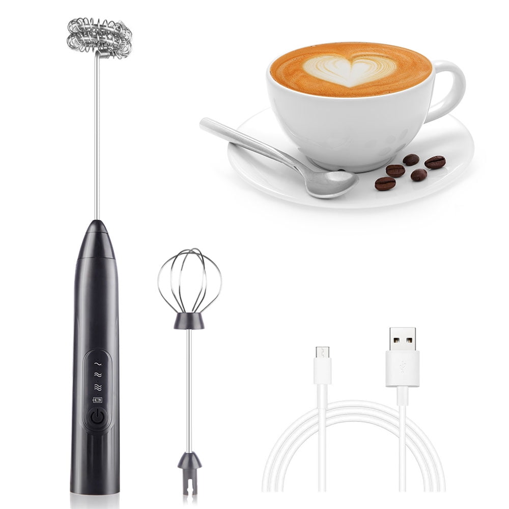 OPCUS Electric Milk Frother Handheld for Coffee Portable Rechargeable