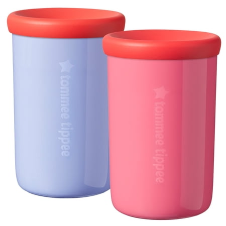 Tommee Tippee Easiflow 360° Spill-Proof Cup with Travel Lid, Lavender & Cherry – 12m+, 2pk