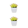 thumbnail image 2 of Bewildely Simulación de plantas artificiales suculentas, Mini maceta de bonsái de imitación, flores falsas, maceta decorativa para jardín, Type2 NO2, 2 of 6