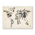 thumbnail image 2 of Trademark Art "Instument World Map" Canvas Art by Michael Tompsett, 2 of 3