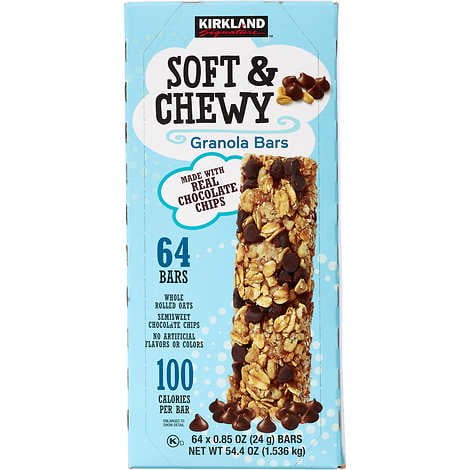 Soft & Chewy Chocolate Chip Granola Bars, 0.85 oz, 64 ct