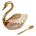 thumbnail image 3 of GROWTH TANK Swan Shaped Sugar Container Creative with Spoon for Hotel Restaurant Kitchen Style A, 3 of 9