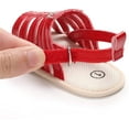 thumbnail image 6 of Infant Baby Girls Summer Sandals with Flower Soft Sole Newborn Toddler First Walker Crib Dress Shoes, 6 of 7