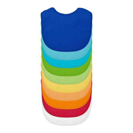 green sprouts Waterproof Absorbent Terry Bib, Blue Multi, 11 Pack