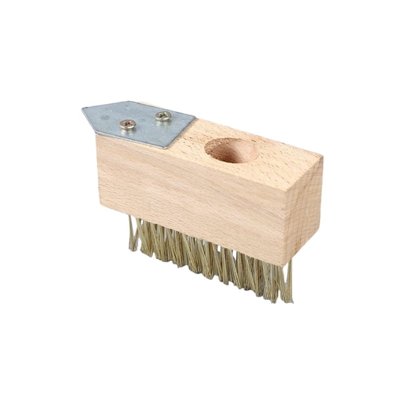 Professional Manual Weeding Brush for Deck Crevices & Sidewalk Moss Removal with Steel Wire Bristles