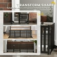 thumbnail image 4 of Foldable Dog Gate with Door, 4 Panels Fressstanding Pet Gate, Black, 4 of 6