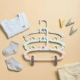 thumbnail image 5 of Children'S Clothes Hangers Thin Mint Green - Hangers (10 Pack)， Adjustable Baby Hangers Plastic Non Slip Stackable Baby Hanger & Great As Newborn Kid Children Toddler or Infant Clothes Racks, 5 of 8
