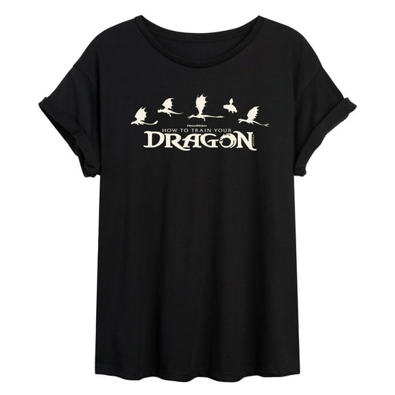 How To Train Your Dragon - Dragons - Womens Oversized Graphic T-Shirt