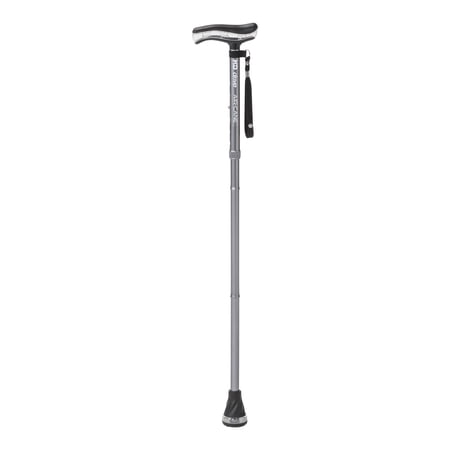 MD by Drive Air-Cane™, Lightweight Folding Walking Cane for Seniors and Adults, T-Handle, 350 lbs Capacity, Non-Slip Air Tip, Collapsible Design (Slate)