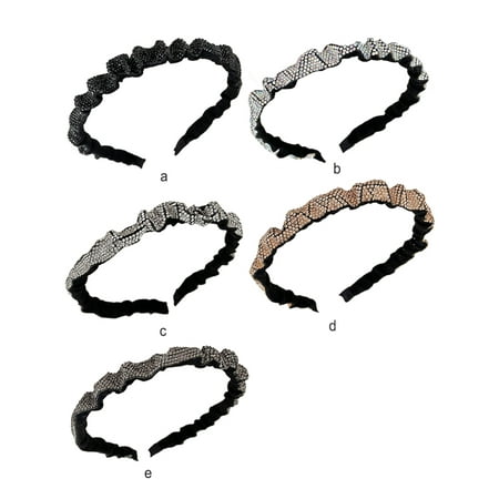 Hairbands Rhinestone Adjustable Thick Pleated Fashion Hair Styling  Accessories Hoops Headbands Headwear for Women Girls Wedding Silver |  Walmart Canada