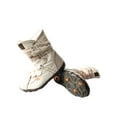thumbnail image 5 of TMA EYES Snake-Embossed Leather and PU Upper Faux Fur Lining Short Flat Boot for Women, 5 of 6