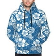 thumbnail image 4 of Hoodies for Men - Hawaiian Style White Blue Long Sleeve Comfrt Men'S Fashion Hoodies & Sweatshirts, Sweatshirts for Men Hoodies Pullover Clothing Clothes with Pouch, 4 of 7