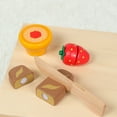 thumbnail image 4 of Juego De Comida De Juguete De Madera, Presenta Conceptos Básicos Nutricionales Juego De Juguetes De Comida De Juego Interesante Corte Realista Frutas Verduras Superficie, 4 of 7