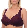 thumbnail image 2 of Underwire Full Coverage Bra Wide Straps Support Panels Plus Size 34 36 38 40 42 44 46/ C D E F G H I J (46DDD/F, Plum), 2 of 2