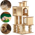 thumbnail image 4 of Hamster Wooden Ladder House Habitat Pet Exercise Playground Slide Platform, 4 of 8