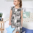 thumbnail image 4 of Fotbe Cats Group Vestido de Dormir para Niñas de 3 a 10 Años, Mangas Cortas, Estilo Princesa, Pijama Camisón con Mangas Voladas-Large, 4 of 6