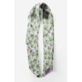 thumbnail image 2 of Bimba Purple Monstera Leaves Printed Pure Silk Scarf Neck Wrap Summer Hair Bandanas For Women 40 x 80 Inches, 2 of 6