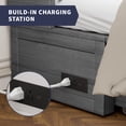 thumbnail image 5 of ZAFLY Murphy Bed with Charging Station, Solid Wood Cabinet Bed with Mattress, Murphy Cube Chest Bed with Storage Drawers - Grey, 5 of 8
