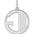 thumbnail image 3 of 14K White Gold Gatsby Diamond Initial G Charm (Width 17.81) - Jbsp, 3 of 5