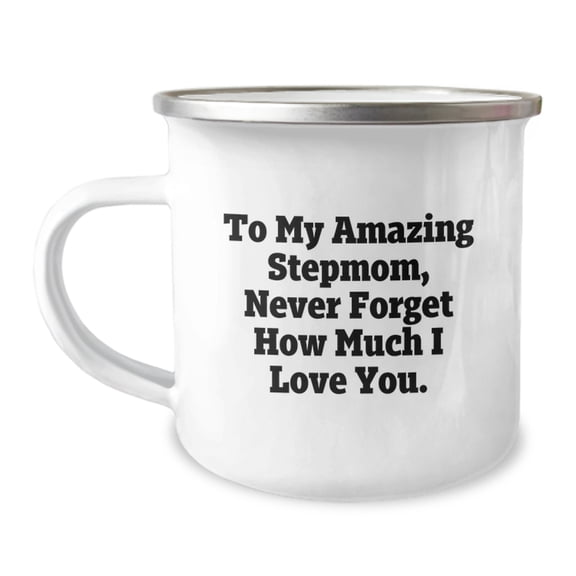 Stepmom Gifts - Funny Camping Mugs for My Amazing Stepmom, Perfect for Christmas Unique Gifts from Son or Daughter