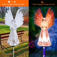 thumbnail image 4 of RV Lámpara solar para jardín al aire libre, juego de 2 lámparas LED multicolores de ángel de energía solar, luces decorativas que cambian de color con 7 LED para Navidad, terraza, patio, decoración de césped Sailing Electrónica, 4 of 5