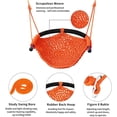 thumbnail image 5 of Hand-Knitting Toddler Swing, Swing Seat for Kids with Adjustable Ropes, Little tikes Swings Set, for Outdoor Indoor, Playground, Backyard (Orange), 5 of 14