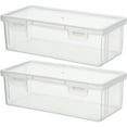 thumbnail image 1 of KAKOWELY 2Pcs Kitchen Condiment Holder Bread Storage Box Sealed Toast Container Toast Organizer,7.48"X3.74"X2.36", 1 of 4