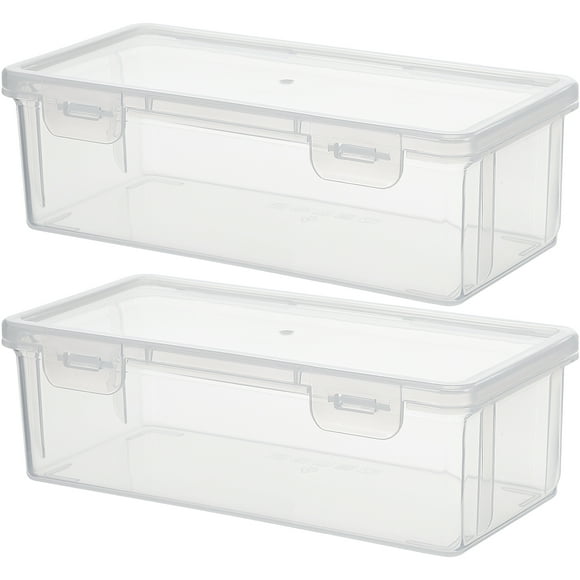 KAKOWELY 2Pcs Kitchen Condiment Holder Bread Storage Box Sealed Toast Container Toast Organizer,7.48"X3.74"X2.36"