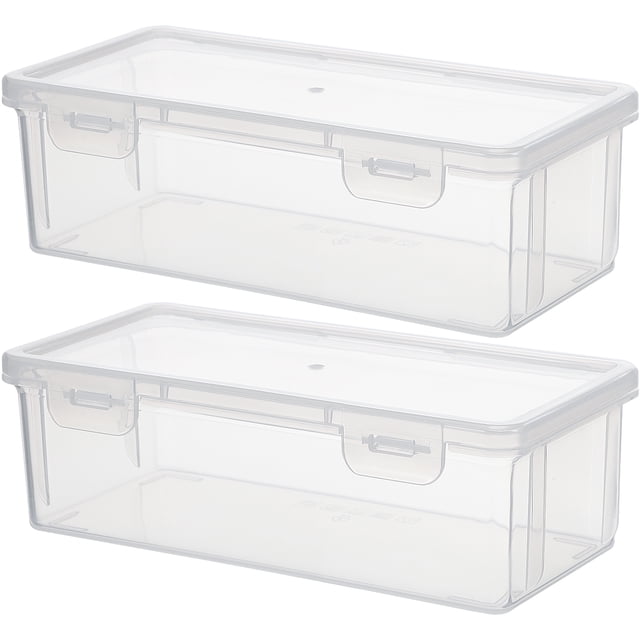 KAKOWELY 2Pcs Kitchen Condiment Holder Bread Storage Box Sealed Toast Container Toast Organizer,7.48"X3.74"X2.36"