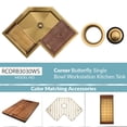 thumbnail image 4 of Strictly Sinks 30 In Undermount Corner Kitchen Sink Gold, 16 Gauge Stainless Steel Butterfly Workstation Sink, 4 of 8