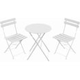 thumbnail image 5 of LAUSAINT HOME 3-Piece Outdoor Folding Bistro Set, Outdoor Furniture Set with Premium Frame for Balcony, Garden, White, 5 of 8