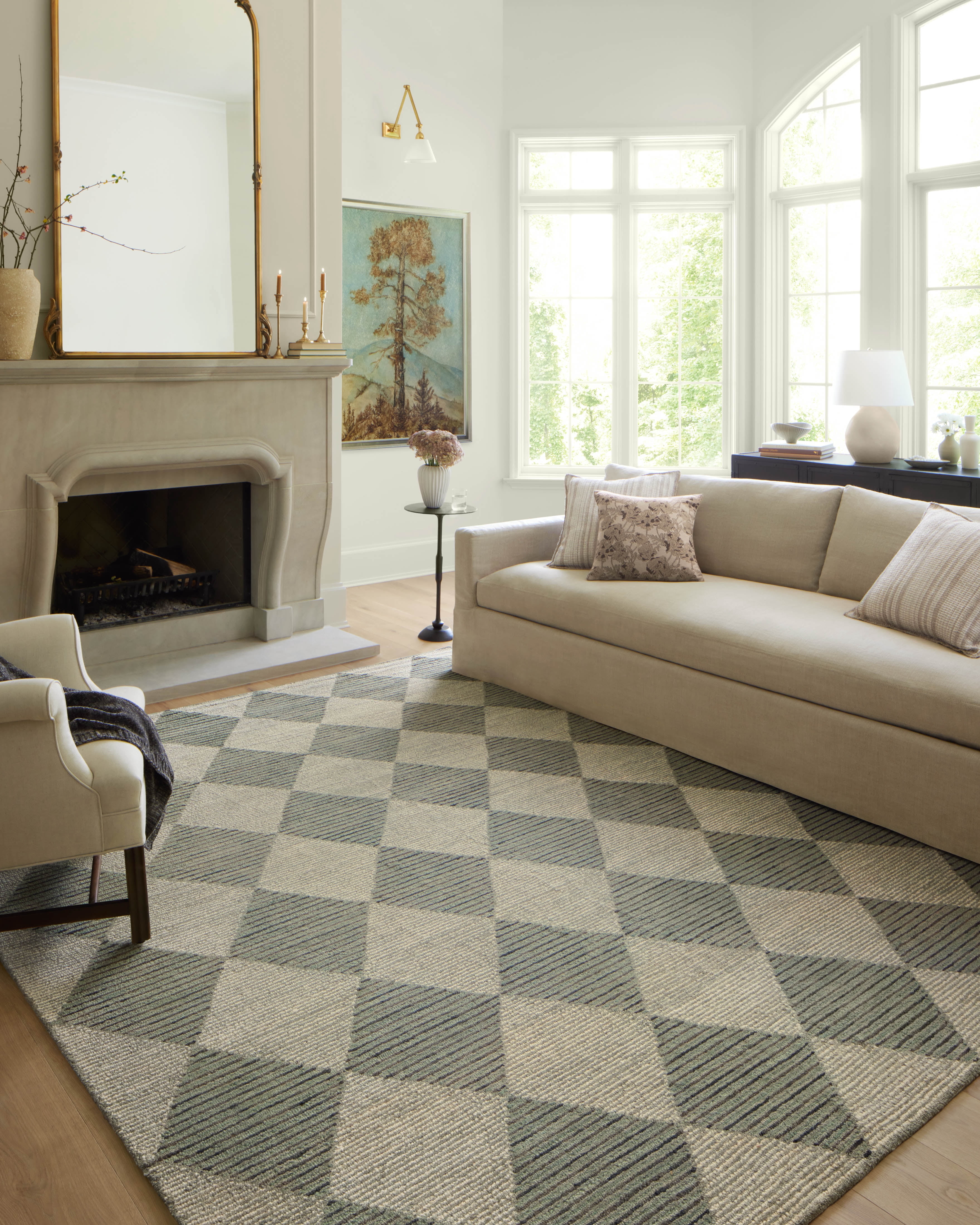 Chris Loves Julia x LoloiFrancis Spa / Granite 2'-3" x 3'-9" Accent Rug