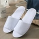 thumbnail image 3 of 12 pares de pantuflas desechables con punta abierta, pantuflas blancas, pantuflas esponjosas para el hogar, el hotel, los viajes y los invitados a la fiesta, 3 of 4